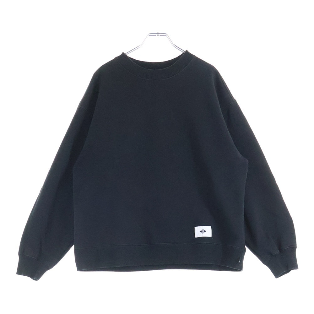 GAKKIN(ガッキン) ×BUDSPOOL 日照菊刺繍 CREW NECK SWEAT SHIRT ×バッズプール クルーネックスウェットシャツ ブラック