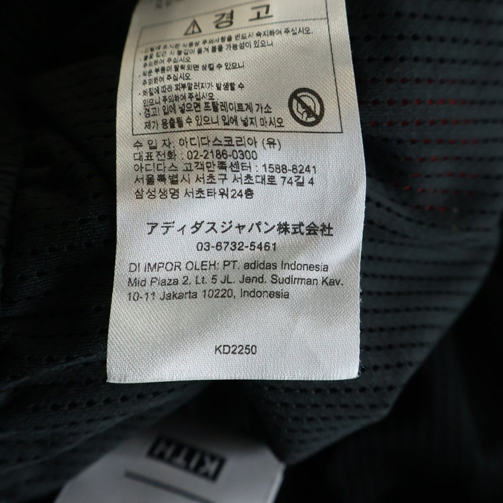 KITH(キス) ×adidas Football Flame Pant ×アディダス ファイヤーデザイン ナイロンパンツ ジョガーパンツ ブラック