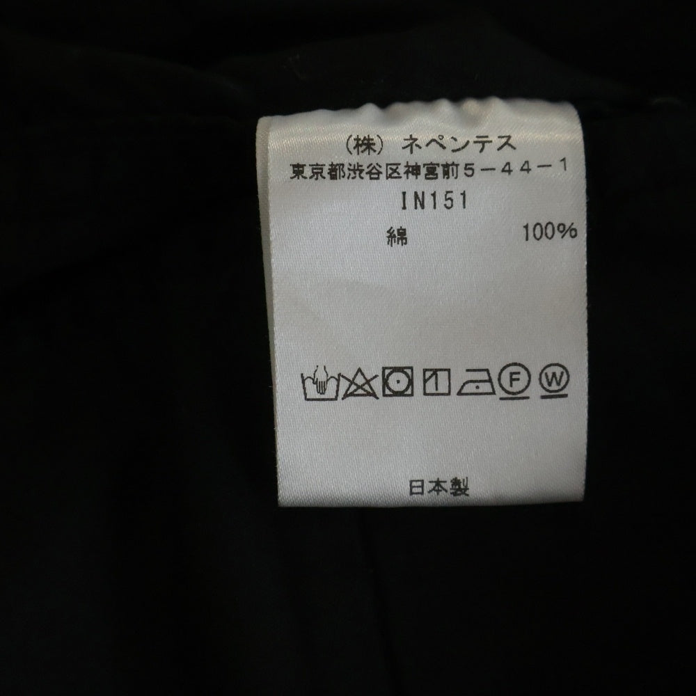 Needles(ニードルス) H.D. Pant ジップフライ カーゴ ヒザデルパンツ ブラック