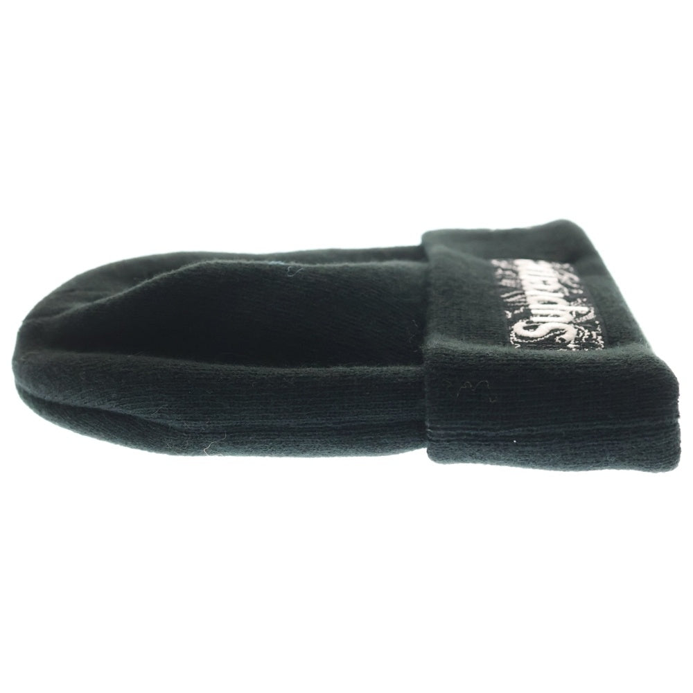 SUPREME(シュプリーム) 19AW ×NEW ERA Bandana Box logo Beanie ニューエラ バンダナ柄 ボックスロゴ ニットキャップ 帽子 ブラック