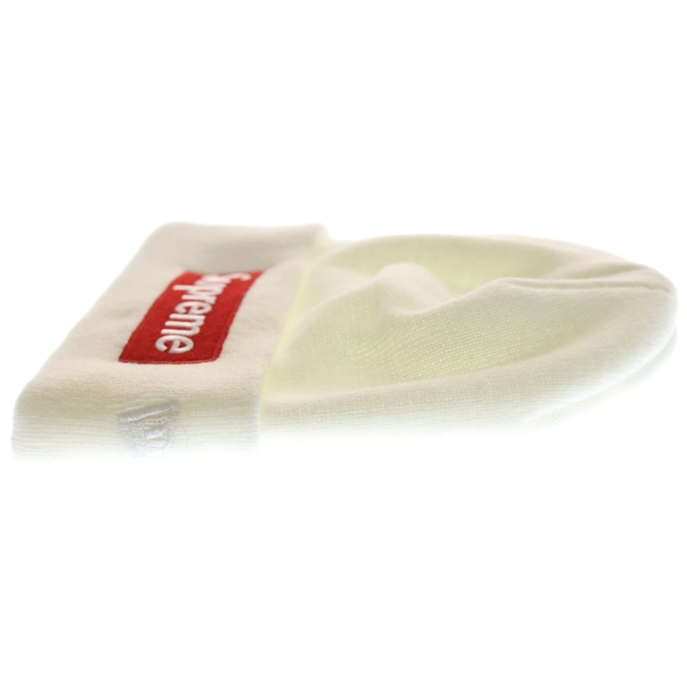 SUPREME(シュプリーム) 21AW ×NEW ERA Box Logo Beanie ニューエラ ボックスロゴデザイン ビーニー ニット帽 ホワイト
