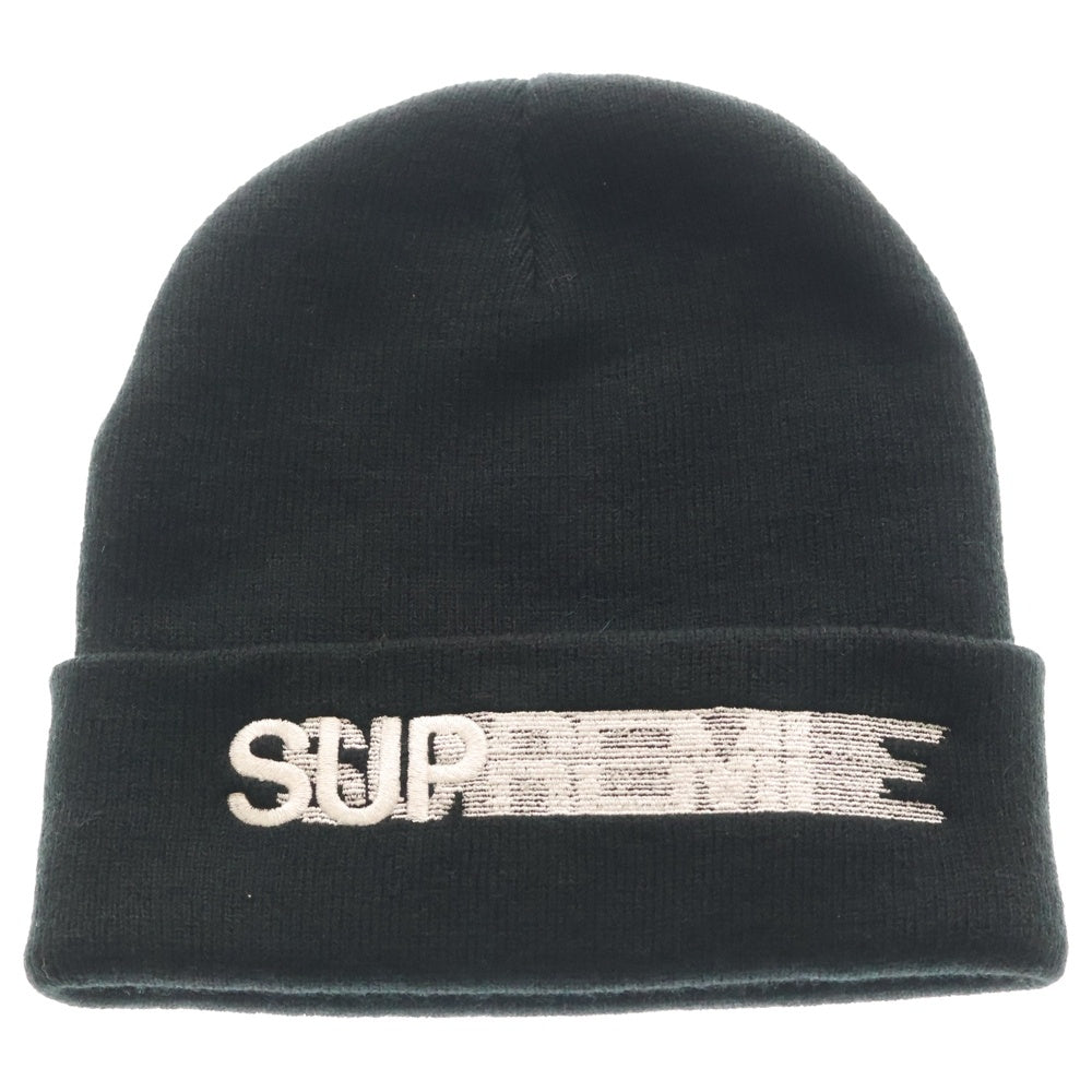 SUPREME(シュプリーム) 23SS Motion Logo Beanie モーション ロゴデザイン ビーニー ニット帽 ブラック