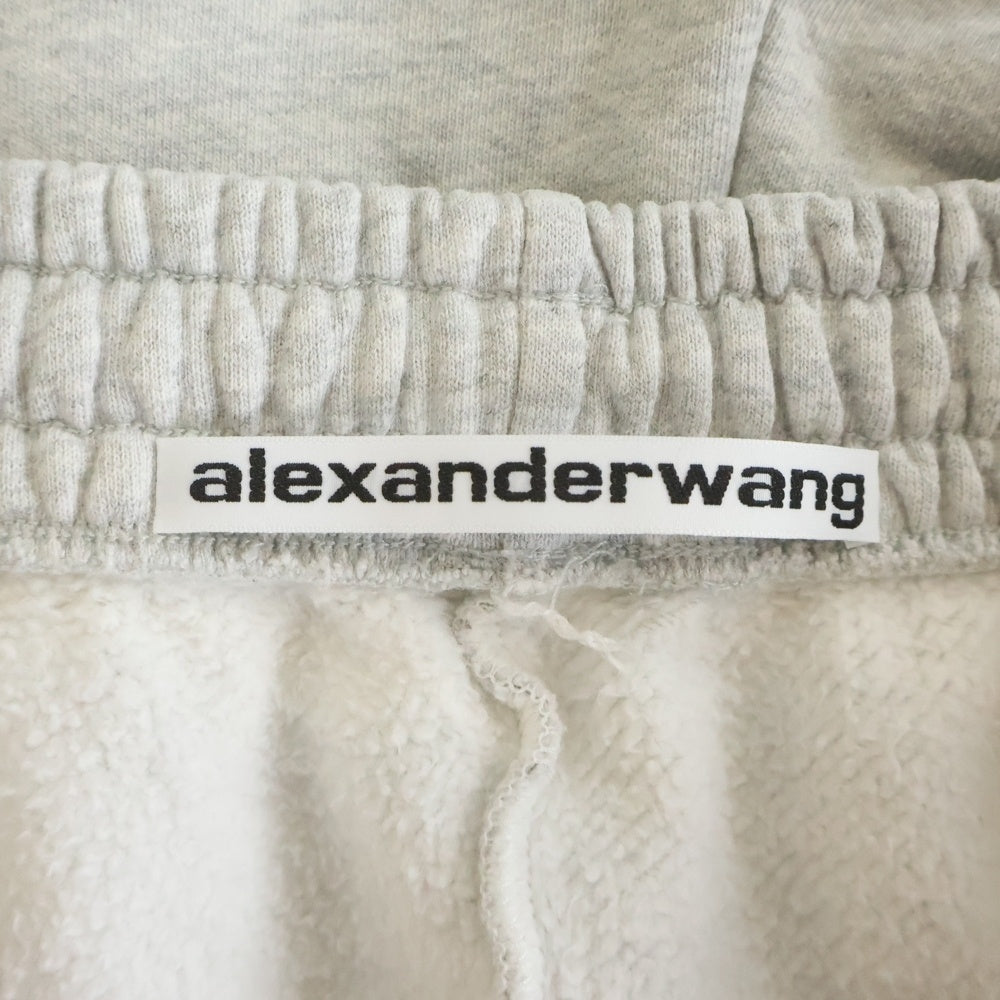 ALEXANDER WANG(アレキサンダーワン) GRAPHIC UNISEX WIDE LEG SWEATPANT グラフィック ユニセックス ワイドレッグ スウェットパンツ グレー UCC2254117