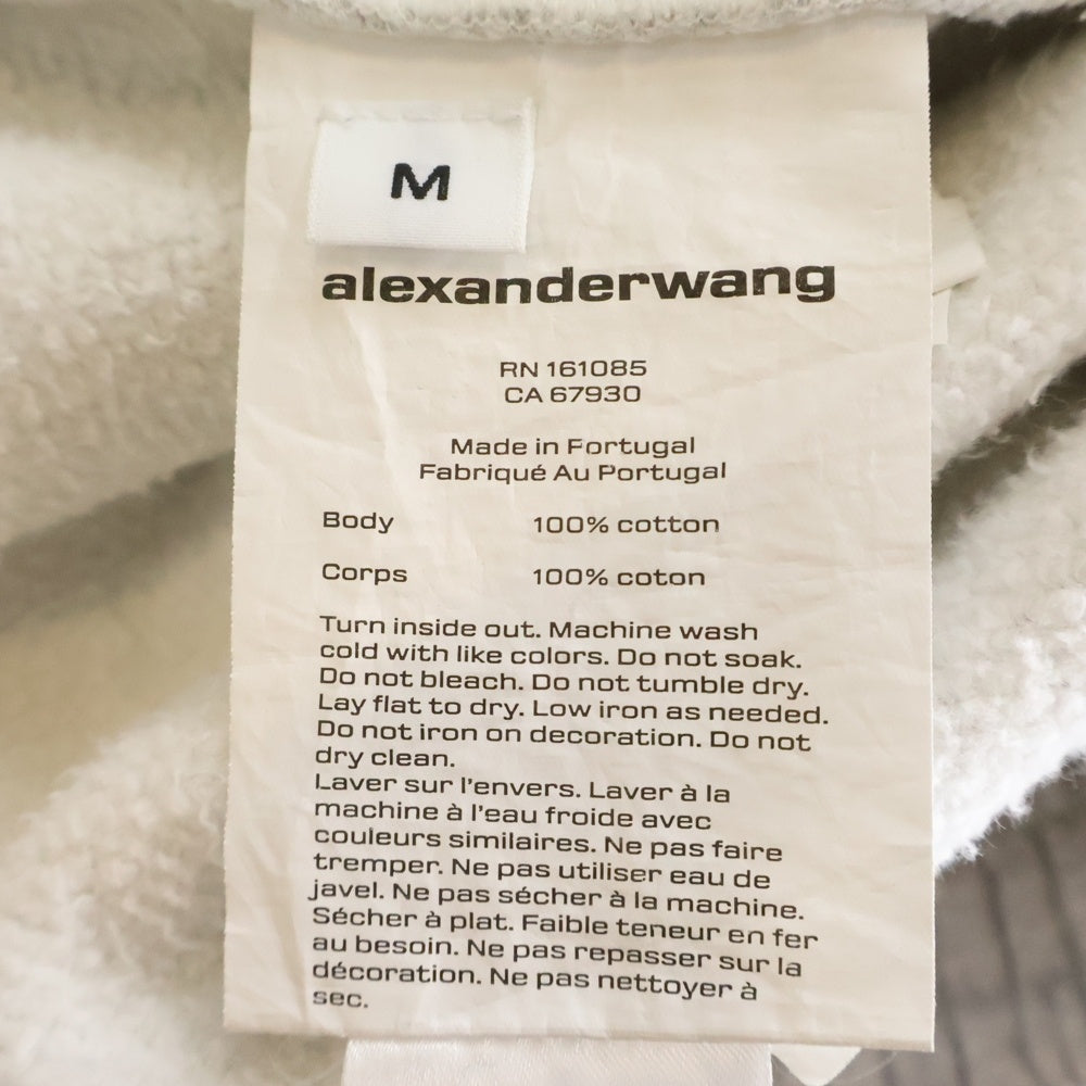 ALEXANDER WANG(アレキサンダーワン) GRAPHIC UNISEX WIDE LEG SWEATPANT グラフィック ユニセックス ワイドレッグ スウェットパンツ グレー UCC2254117