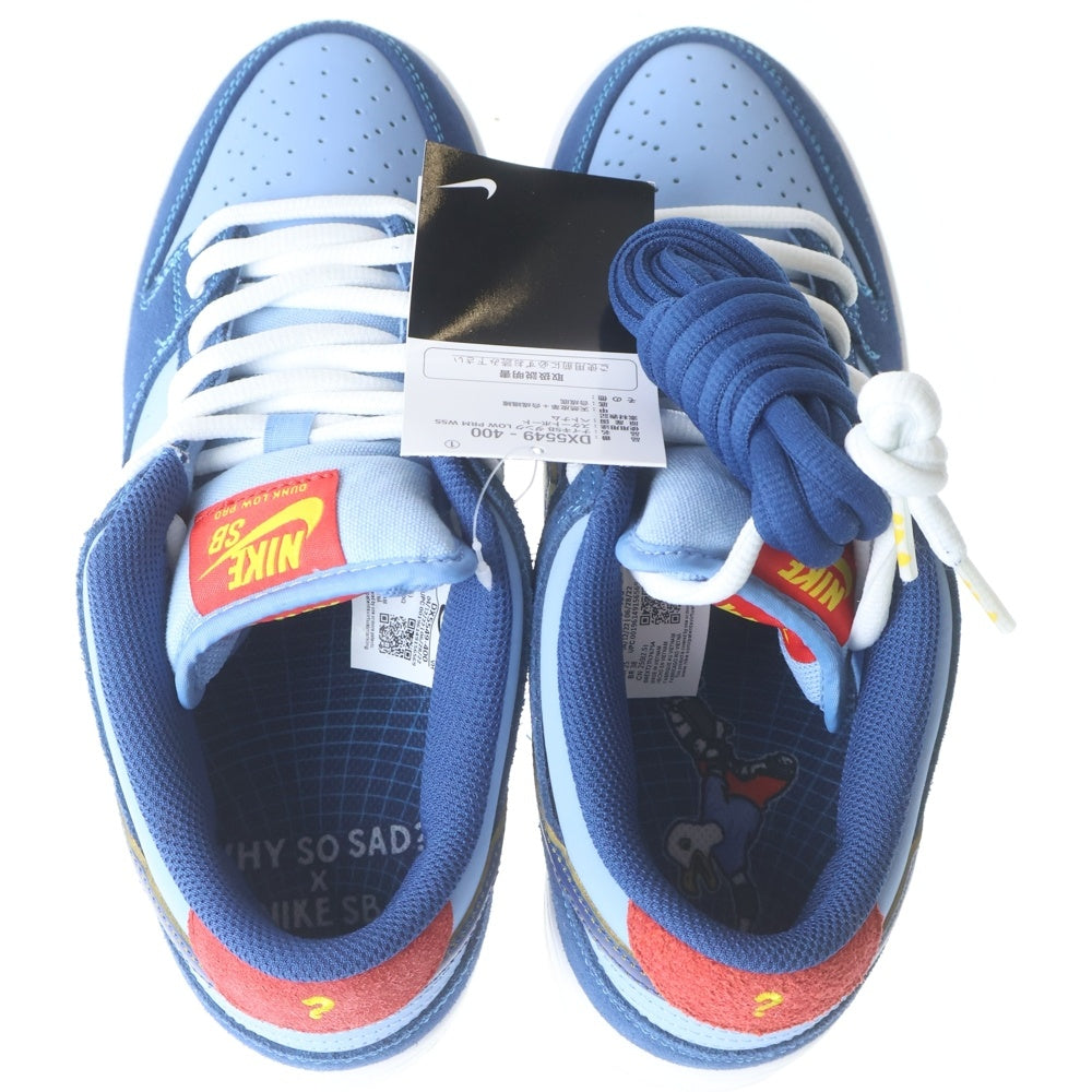 NIKE(ナイキ) ×Why So Sad? DUNK LOW COASTAL BLUE ダンク ワイ ソー サッド ローカットスニーカー ブルー US7/25cm DX5549-400