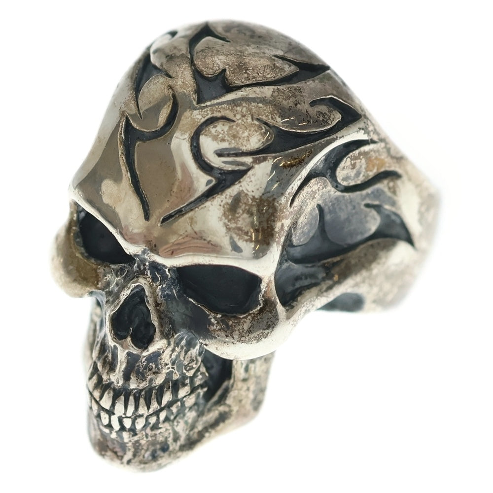 CRAZY PIG(クレイジーピッグ) TRIBAL SKULL RING トライバル スカルリング シルバー
