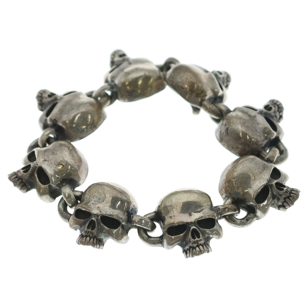 CRAZY PIG(クレイジーピッグ) Evil Skull Link Bracelet イーヴルスカルリンク ブレスレット シルバー
