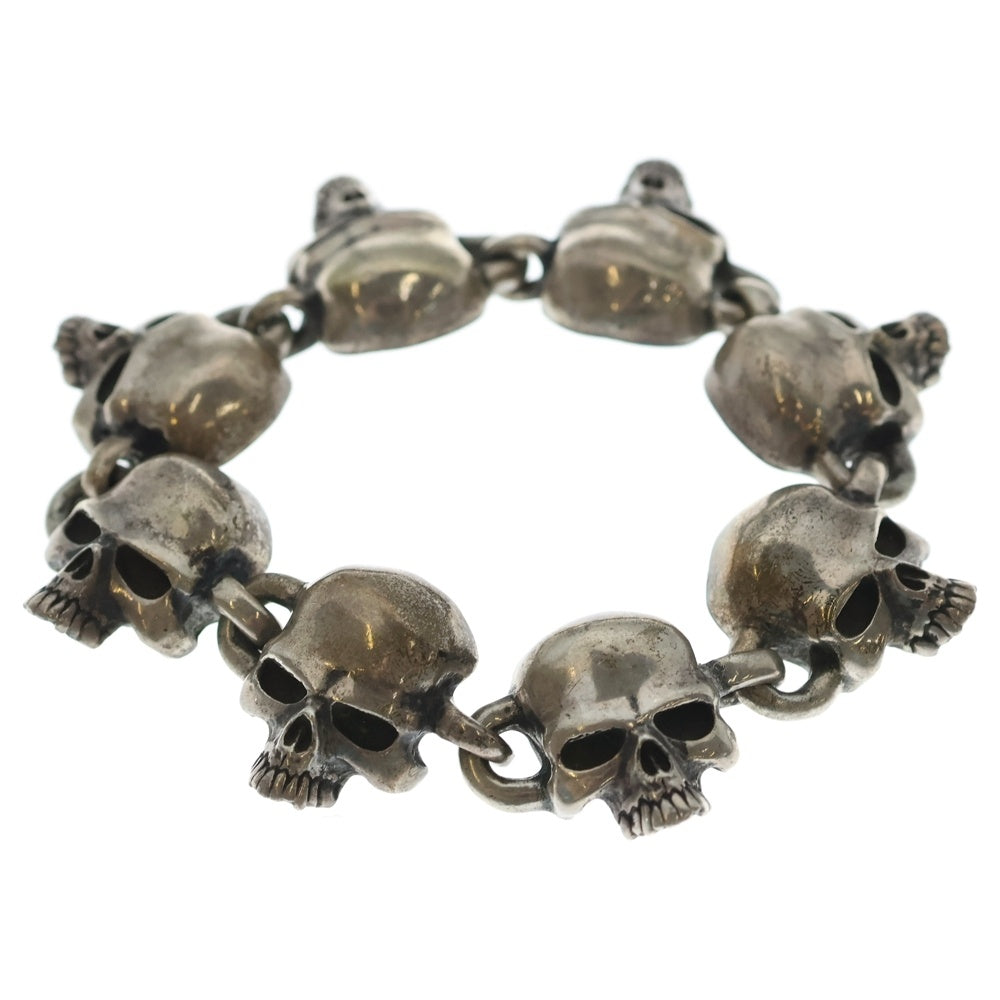 CRAZY PIG(クレイジーピッグ) Evil Skull Link Bracelet イーヴルスカルリンク ブレスレット シルバー