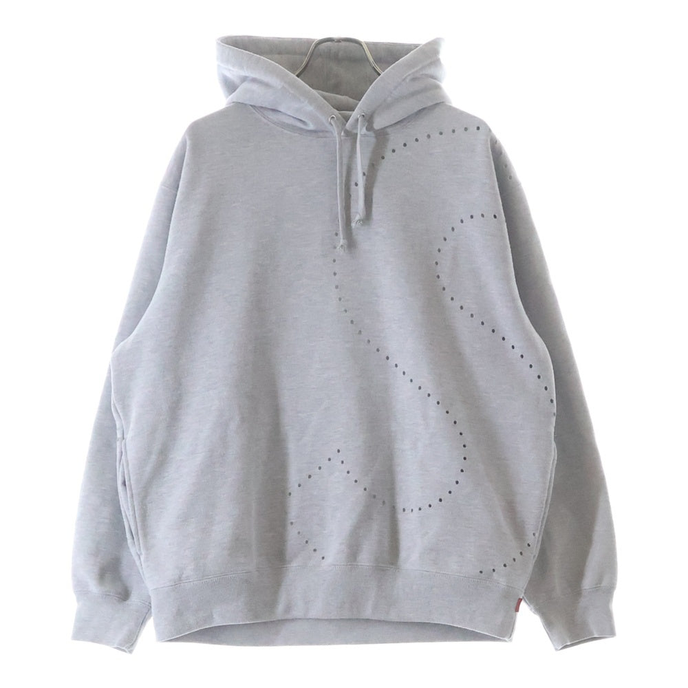 SUPREME(シュプリーム) 21SS Laser Cut S Logo Hooded Sweatshirt レーザーカット Sロゴフーデッドスウェットシャツ グレー