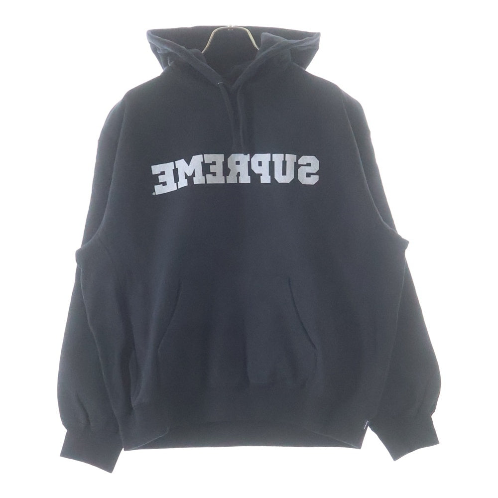 SUPREME(シュプリーム) 25SS REVERSE Hooded Sweatshirt リバースロゴ プルオーバーパーカー フーディー ブラック