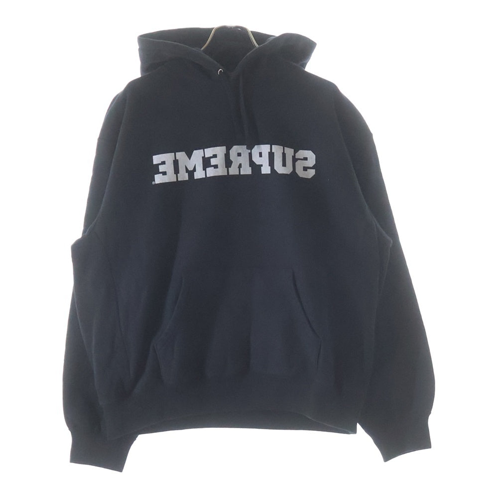 SUPREME(シュプリーム) 25SS REVERSE Hooded Sweatshirt リバースロゴ プルオーバーパーカー フーディー ブラック