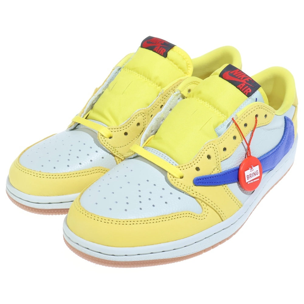 NIKE(ナイキ) ×TRAVIS SCOTT WMNS AIR JORDAN 1 RETRO LOW OG Canary DZ4137-700 トラヴィススコット ウィメンズ エアジョーダン1 ローカットスニーカー US10/27.0cm レディース