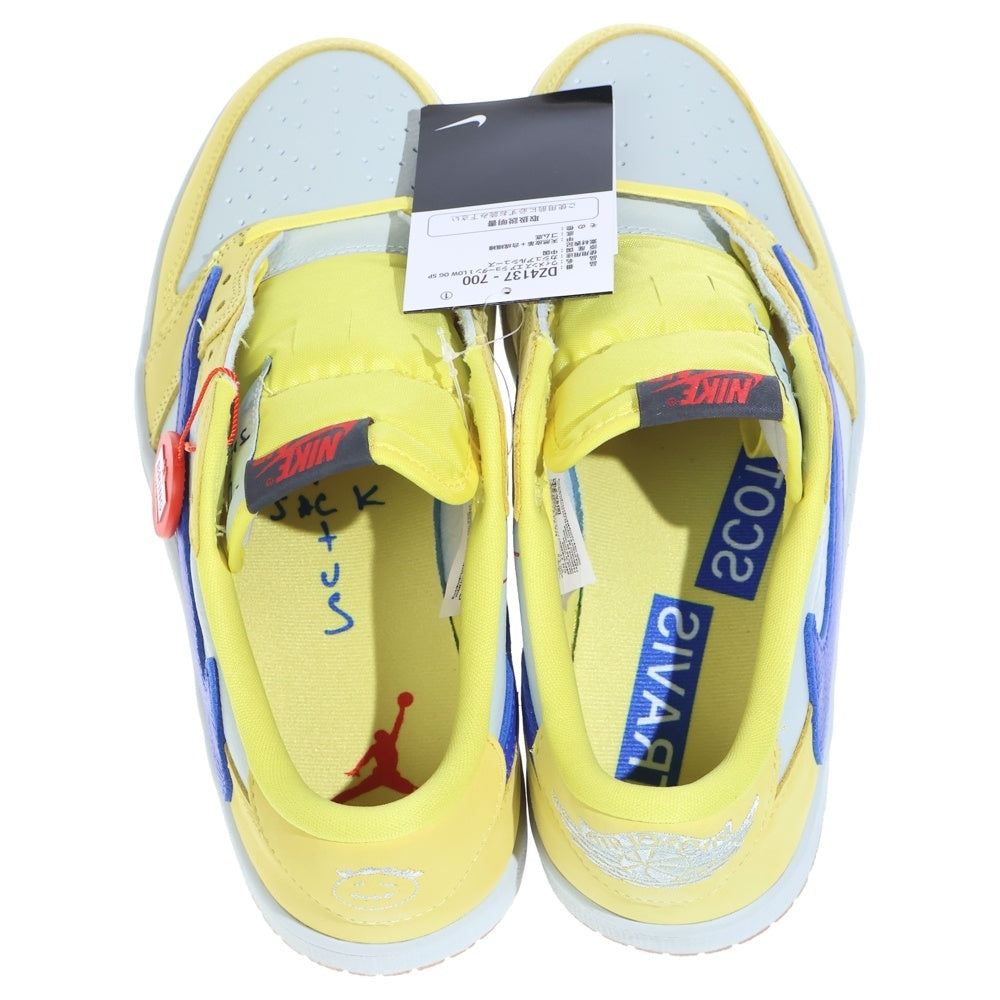 NIKE(ナイキ) ×TRAVIS SCOTT WMNS AIR JORDAN 1 RETRO LOW OG Canary DZ4137-700 トラヴィススコット ウィメンズ エアジョーダン1 ローカットスニーカー US10/27.0cm レディース