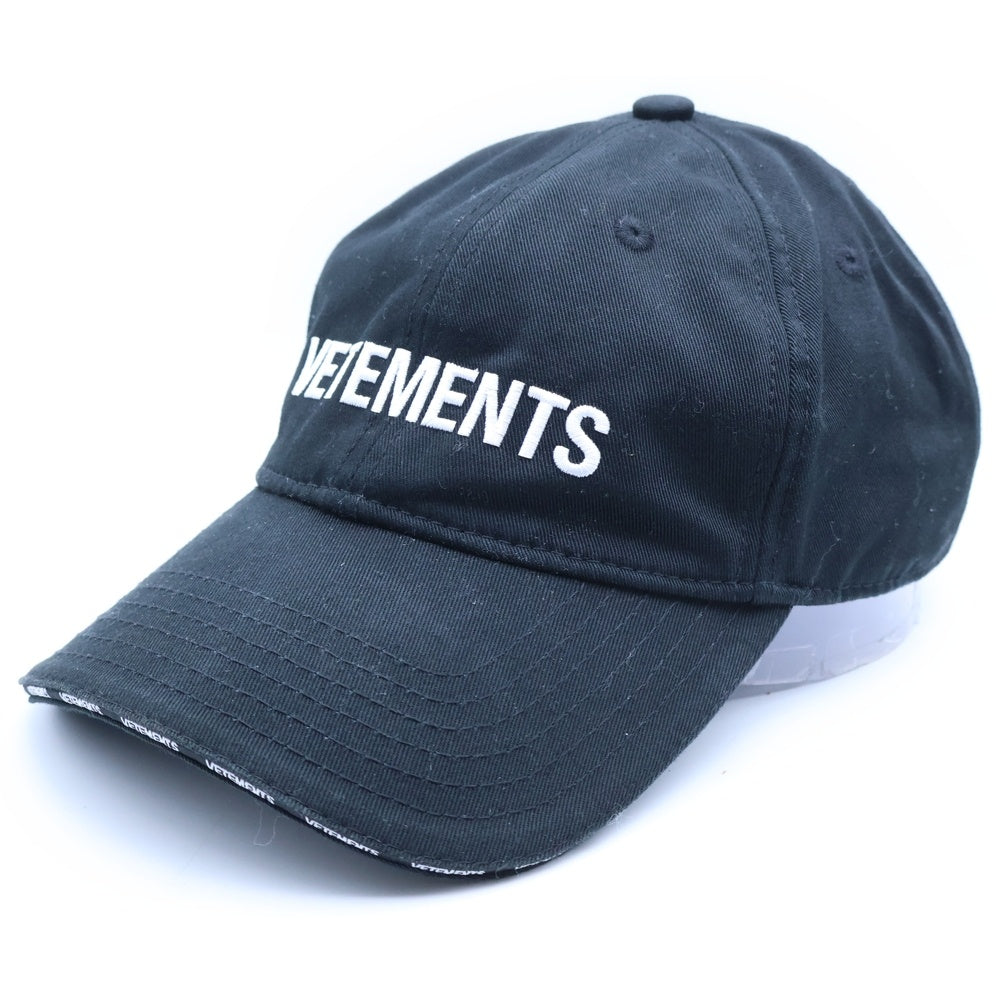 VETEMENTS(ヴェトモン) 21AW Classic Logo Cap クラシックロゴキャップ 帽子 ブラック UA52CA200B