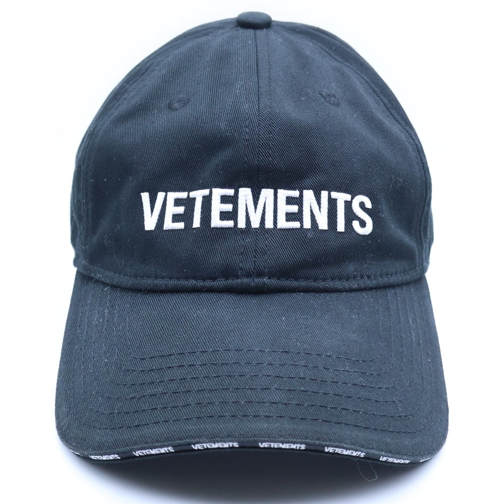 VETEMENTS(ヴェトモン) 21AW Classic Logo Cap クラシックロゴキャップ 帽子 ブラック UA52CA200B