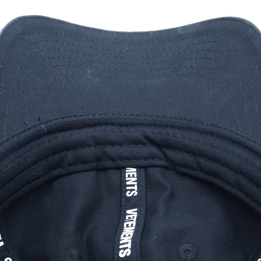 VETEMENTS(ヴェトモン) 21AW Classic Logo Cap クラシックロゴキャップ 帽子 ブラック UA52CA200B