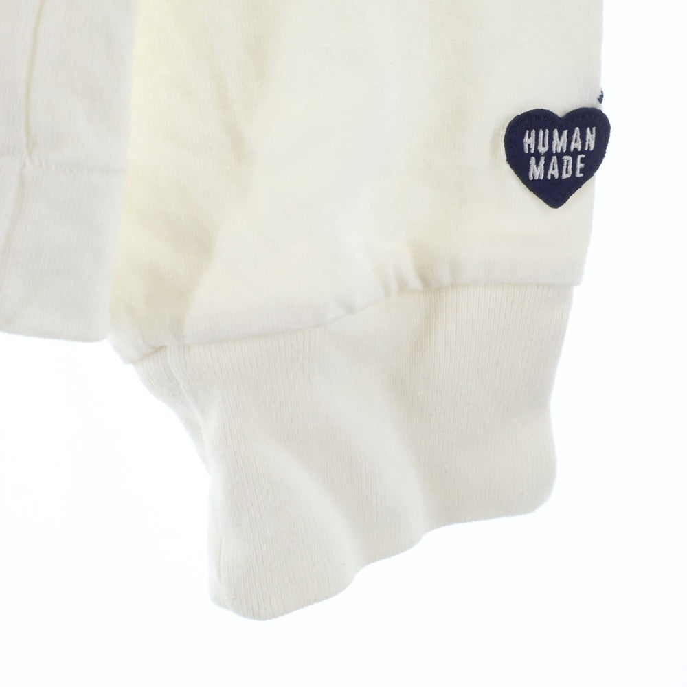 HUMAN MADE(ヒューマンメイド) 23SS ×VICTOR VICTOR WORLDWIDE L/S TEE ヴィクター ヴィクター ワールドワイド クルーネック カットソー 長袖Tシャツ ホワイト