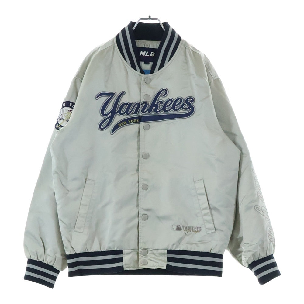 VINTAGE(ヴィンテージ) 90s-00s MLB Yankees ヤンキース ナイロンスタジャン シルバー