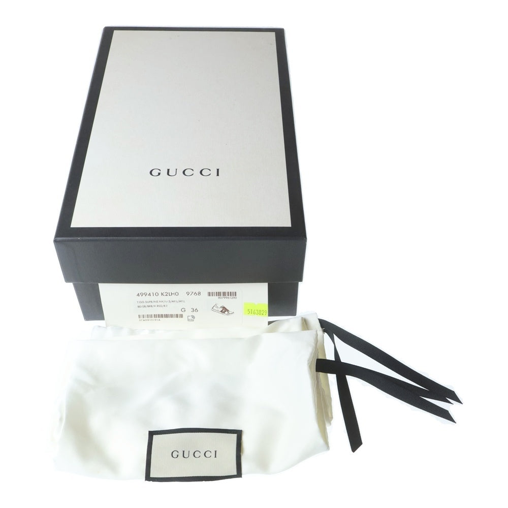 GUCCI(グッチ) エース GGスプリーム ローカットスニーカー ブラウン 499410