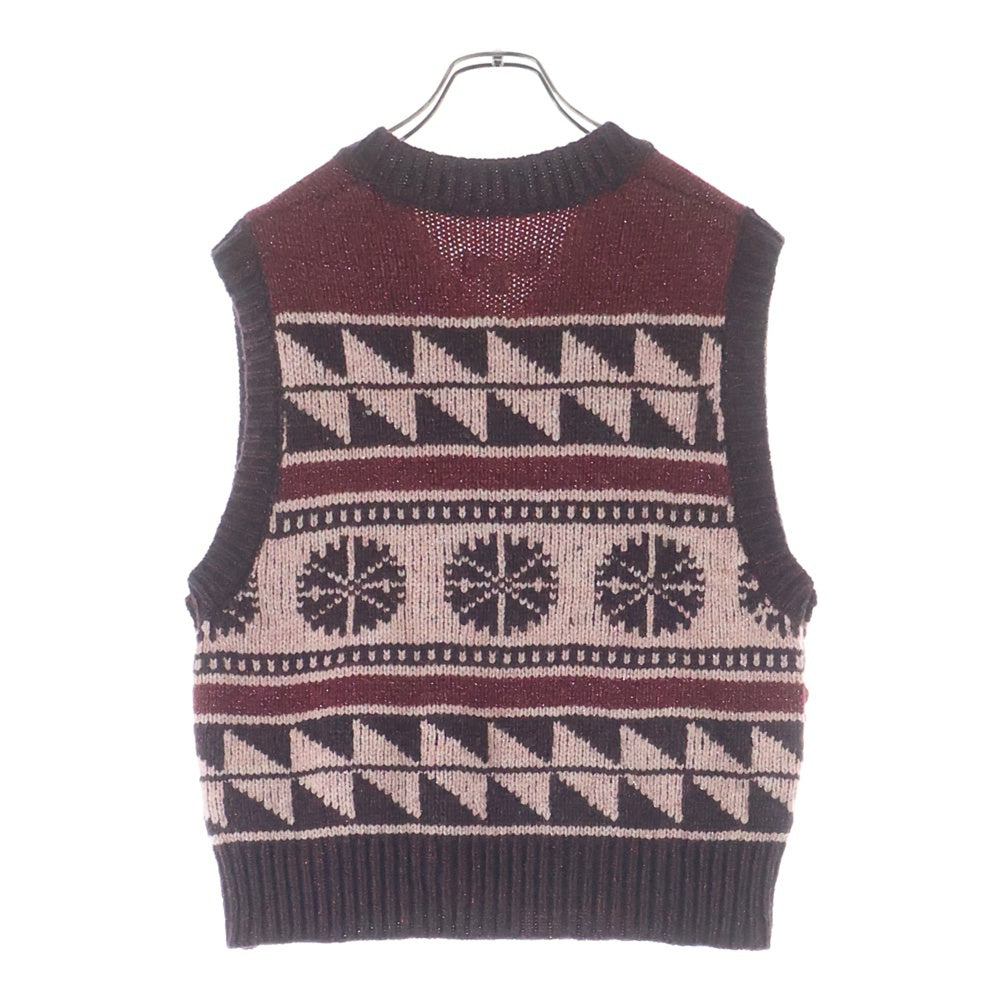 MASU(エムエーエスユー) TWINKLE COWICHAN VEST カウチン ニットベスト セーター レッド MVFW-KN0322