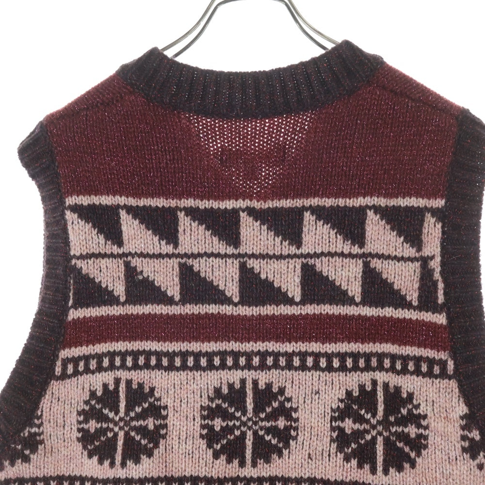 MASU(エムエーエスユー) TWINKLE COWICHAN VEST カウチン ニットベスト セーター レッド MVFW-KN0322