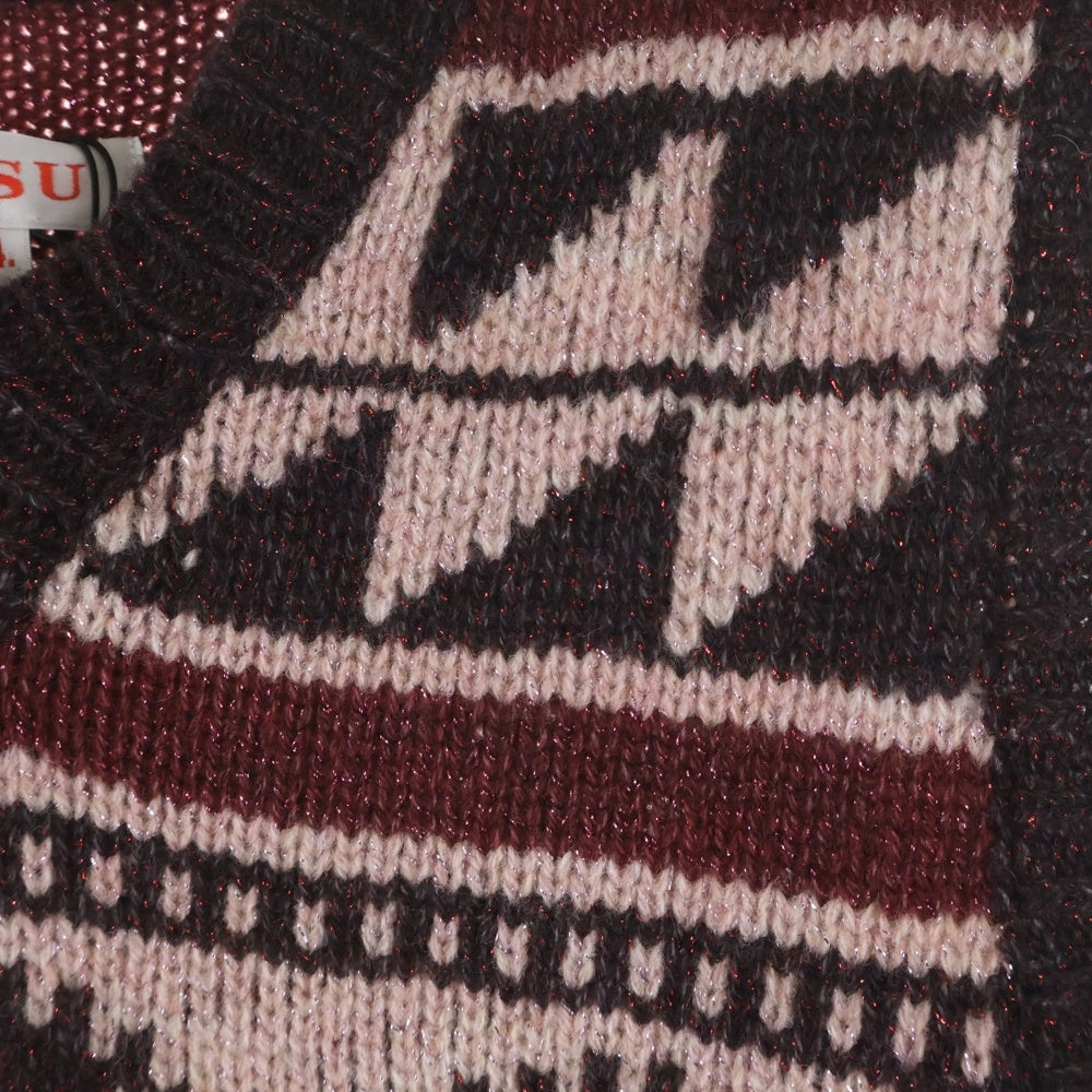 MASU(エムエーエスユー) TWINKLE COWICHAN VEST カウチン ニットベスト セーター レッド MVFW-KN0322