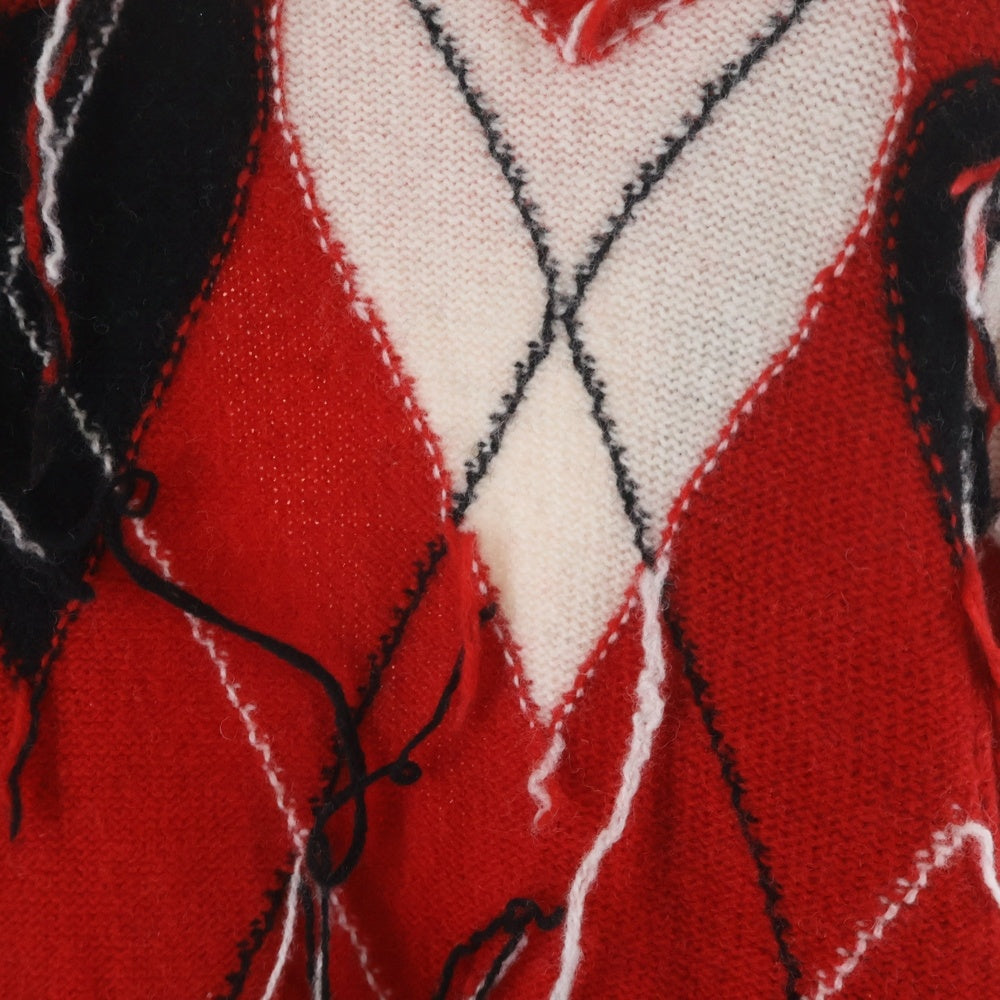 CHARLES JEFFREY LOVERBOY(チャールズジェフリーラバーボーイ) GUDDLE JUMPER ハート デザインニット セーター レッド