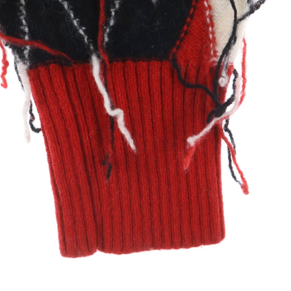 CHARLES JEFFREY LOVERBOY(チャールズジェフリーラバーボーイ) GUDDLE JUMPER ハート デザインニット セーター レッド