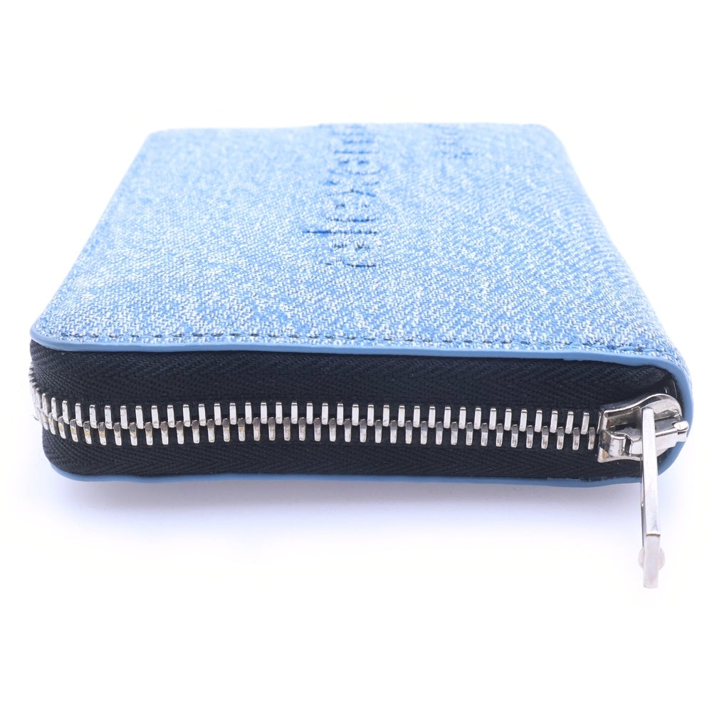 ALEXANDER WANG(アレキサンダーワン) トロンプ ルイユ コンパクト ゴートスキン ミニウォレット 財布 ブルー 70124W04L473