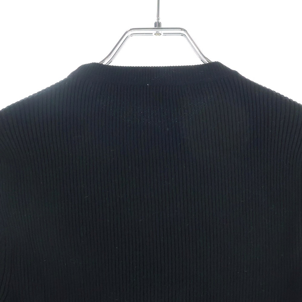 miumiu(ミュウミュウ) Wool and Cashmere Long-Sleeved Knit Sweater ビスコース ウールカシミヤ 長袖ニット セーター レディース ブラック MML787 12TJ F0002 S 232