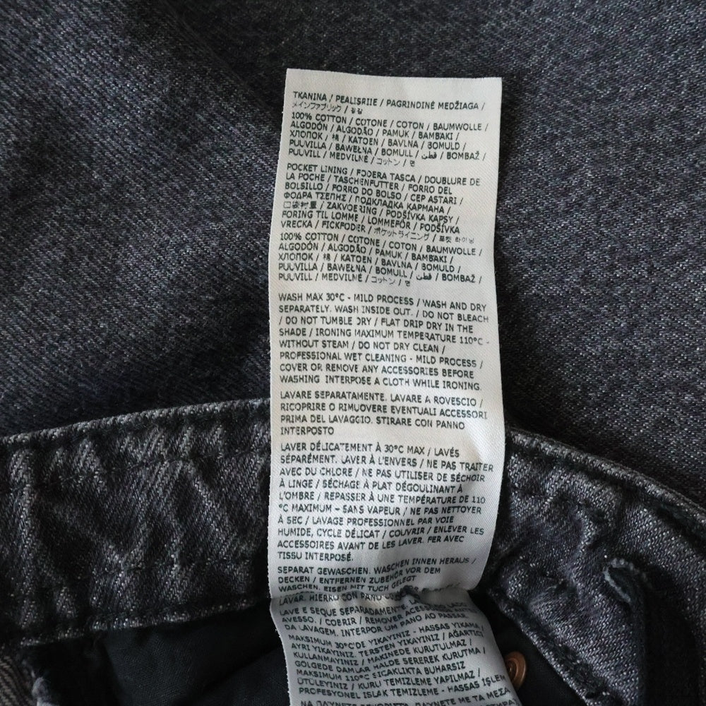 MM6 Maison Margiela(エムエムシックスメゾンマルジェラ) 24SS マルチポケット ジップアップ ロウトラウザーズ デニムパンツ ブラック S52LA0230