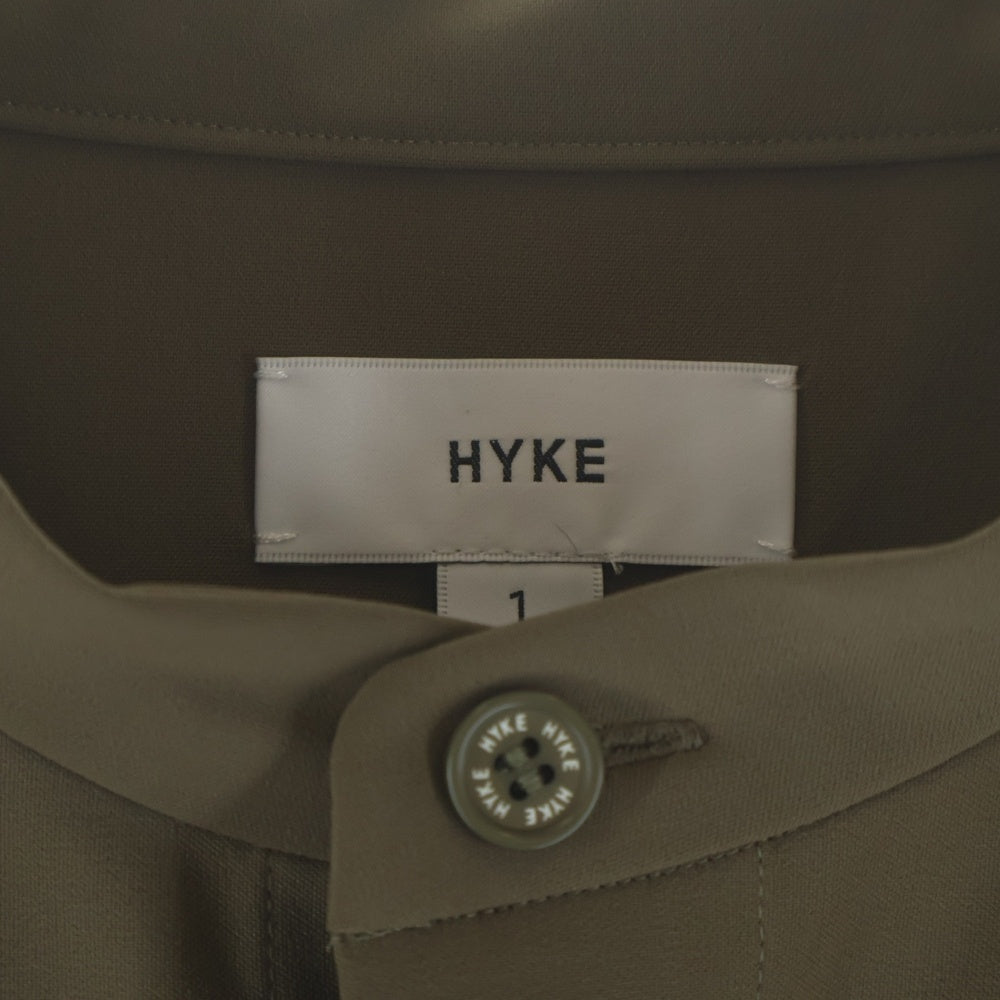 HYKE(ハイク) カラーレスデザイン ベルト付き ジャンプスーツ オールインワン レディース カーキ16179-0901