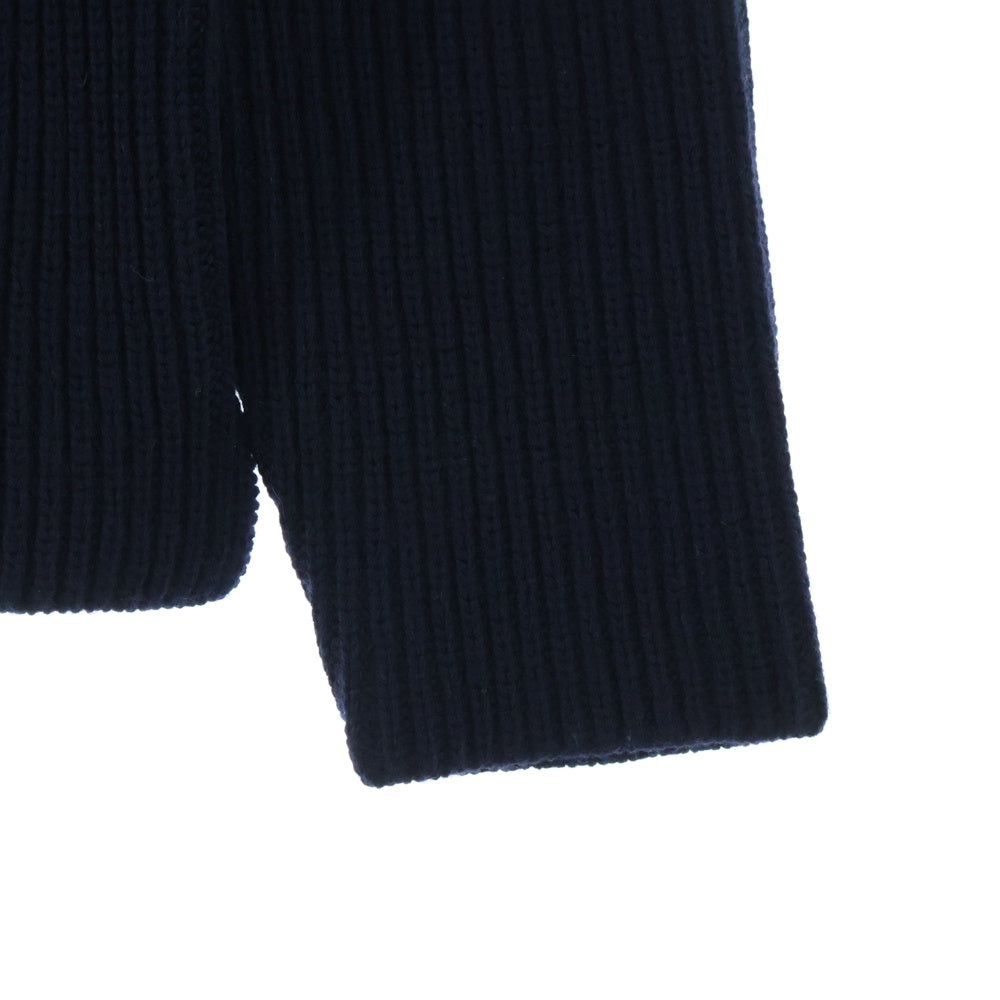 VALENTINO(ヴァレンティノ) Rib Knit Sweater リブニットセーター ハート刺繍 ネイビー VKC21J4H3 レディース