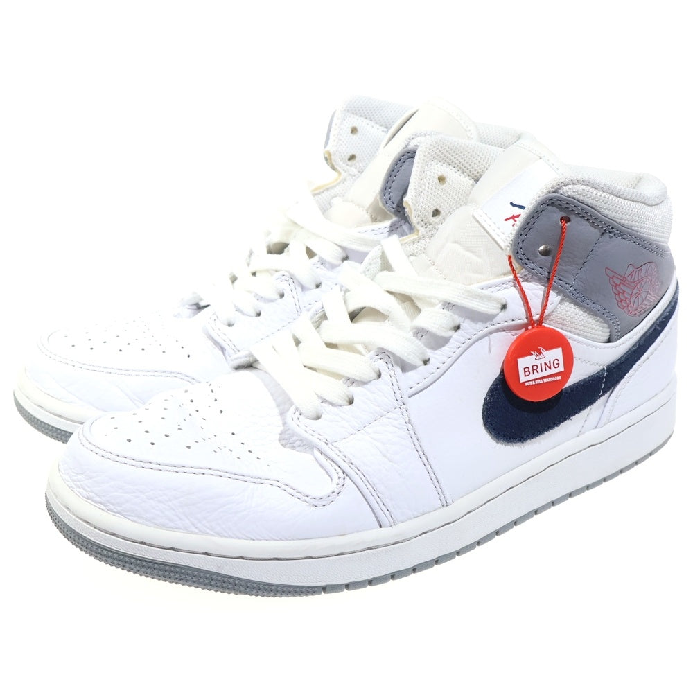 NIKE(ナイキ) Air Jordan 1 Mid DR8038-100 エアジョーダン1 ミッド ハイカットスニーカー ホワイト US9.5/27.5cm