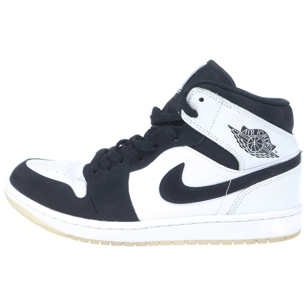NIKE(ナイキ) Air Jordan 1 Mid DH6933-100 エアジョーダン1 ミッド ハイカットスニーカー ホワイト/ブラック US9/27.0cm