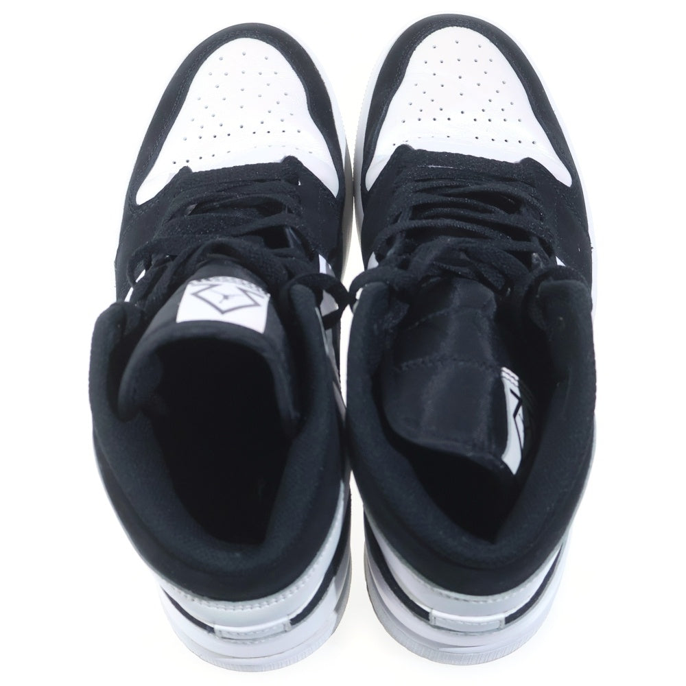 NIKE(ナイキ) Air Jordan 1 Mid DH6933-100 エアジョーダン1 ミッド ハイカットスニーカー ホワイト/ブラック US9/27.0cm