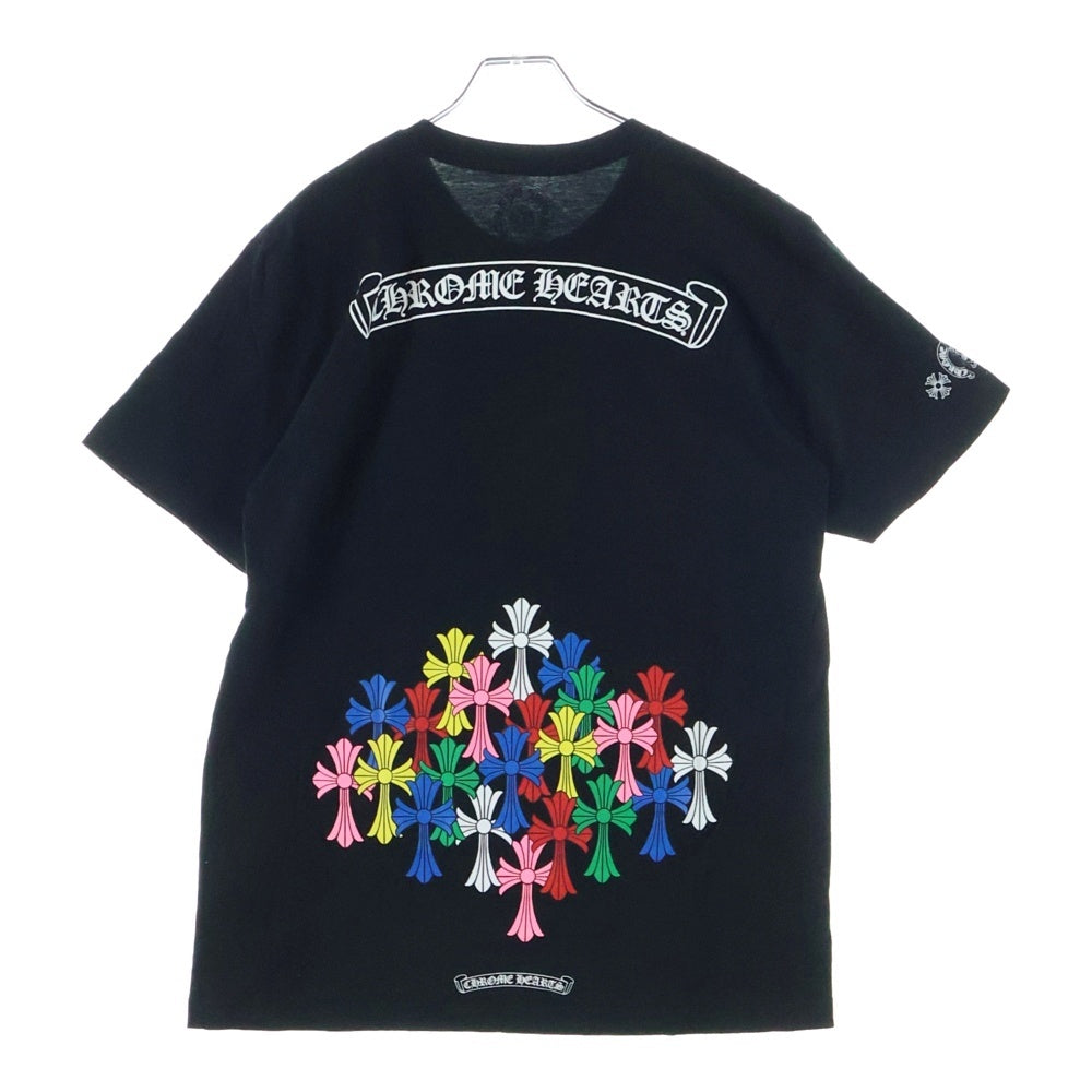 CHROME HEARTS(クロムハーツ) MLT COL CEM CRS TEE マルチカラーセメタリークロス クルーネック半袖Tシャツ カットソー ブラック