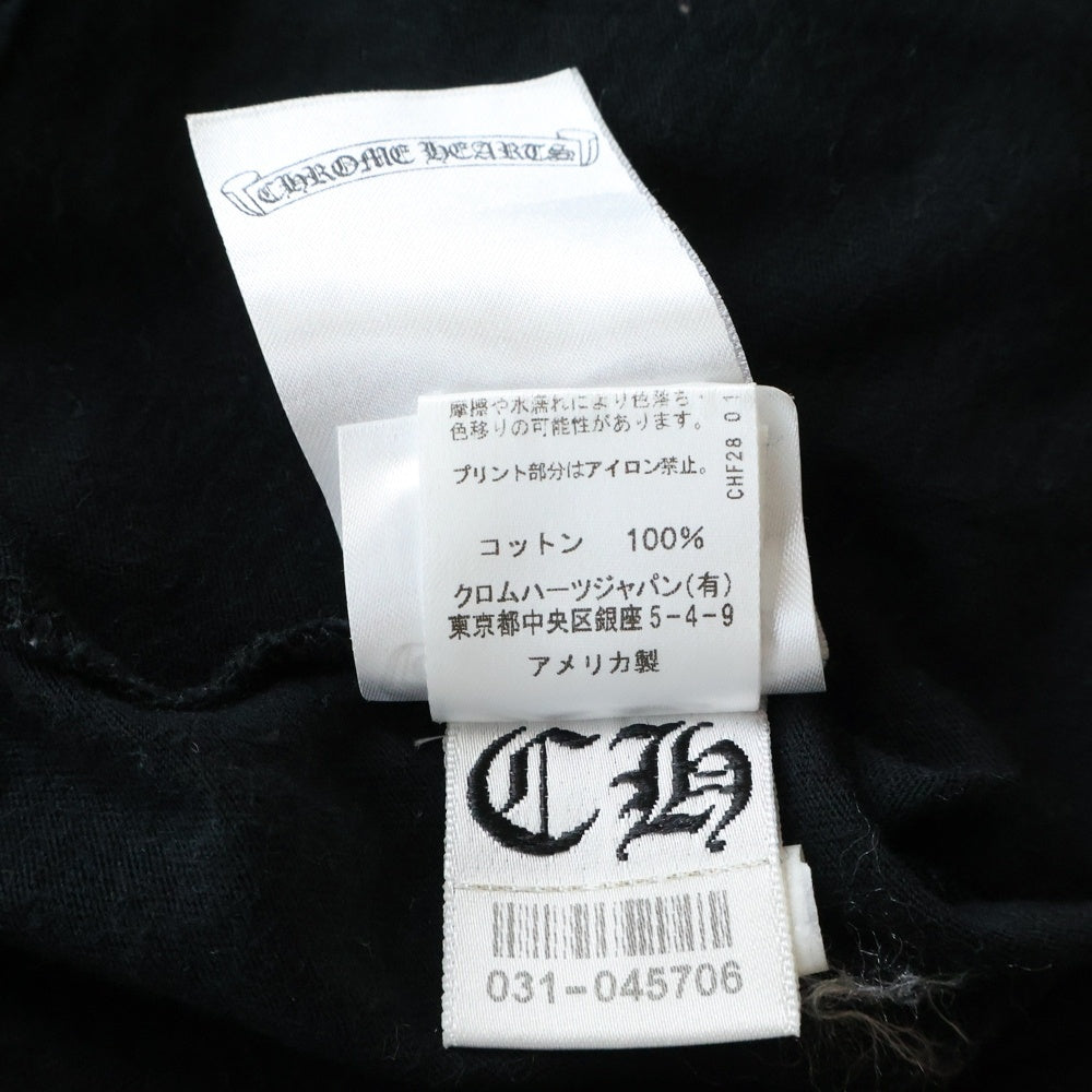 CHROME HEARTS(クロムハーツ) MLT COL CEM CRS TEE マルチカラーセメタリークロス クルーネック半袖Tシャツ カットソー ブラック