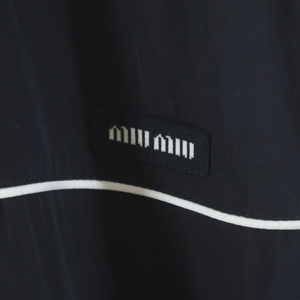miumiu(ミュウミュウ) Technical Silk Zip-Up Blouson テクニカルシルクジップアップブルゾン ブラック ML1234 レディース