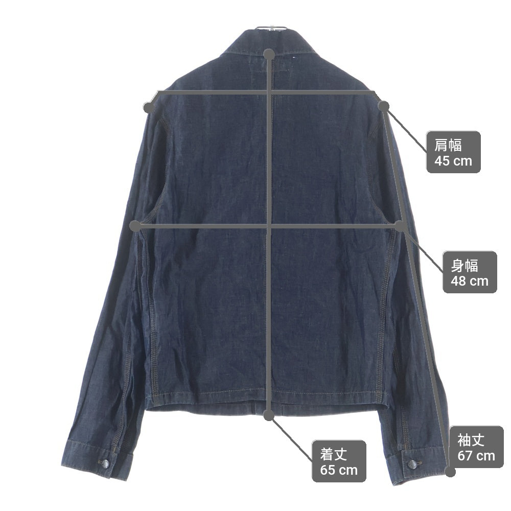 PRADA(プラダ) Triangle Chambray Blouson トライアングルシャンブレーブルゾン 長袖シャツ インディゴ GEB254