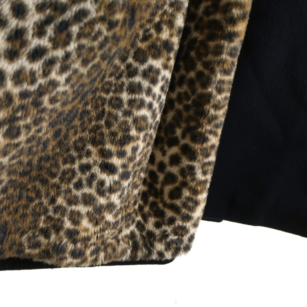 WACKO MARIA(ワコマリア) 24AW CHESTERFIELD COAT レオパード柄裏地 チェスターフィールドコート ブラック