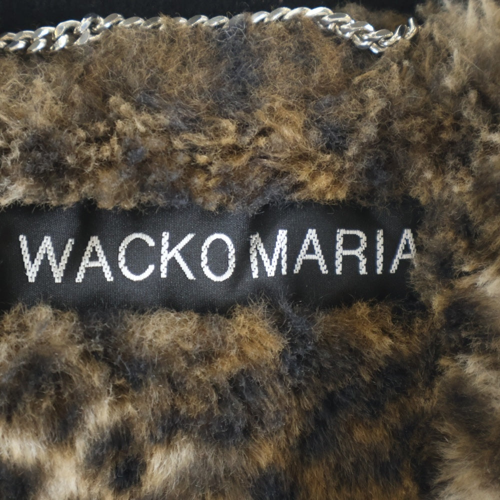 WACKO MARIA(ワコマリア) 24AW CHESTERFIELD COAT レオパード柄裏地 チェスターフィールドコート ブラック