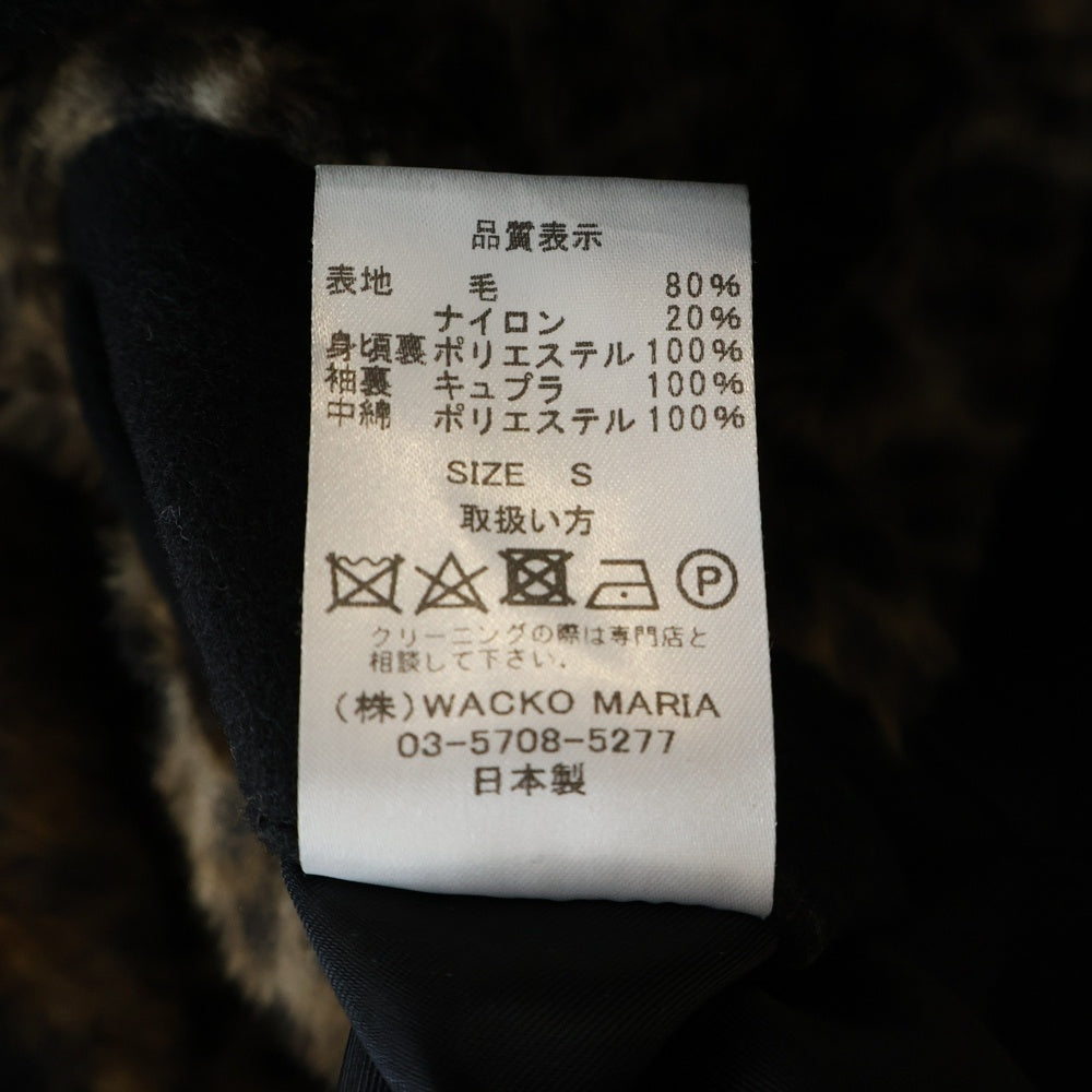 WACKO MARIA(ワコマリア) 24AW CHESTERFIELD COAT レオパード柄裏地 チェスターフィールドコート ブラック