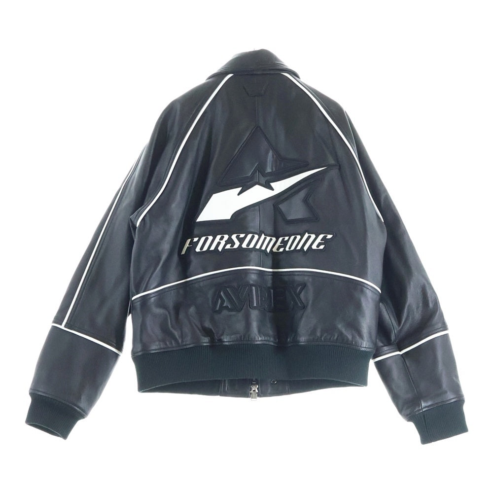 AVIREX(アヴィレックス) ×FORSOMEONE Back Logo Single Riders Leather 