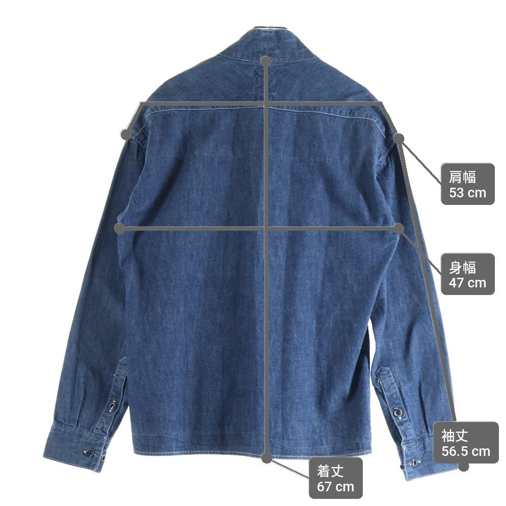 VISVIM(ヴィスヴィム) 14AW LHAMO SHIRT ONE WASH ラモシャツ ワンウォッシュ デニム 長袖シャツ インディゴ 0114405007001