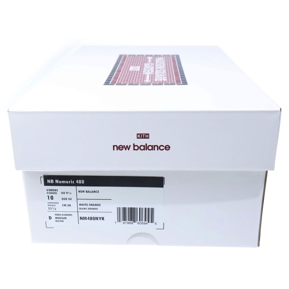 KITH(キス) 24AW ×NEW BALANCE NUMERIC 480 MADISON SQUARE GARDEN ニューバランス ヌメリック マディソンスクエア ローカットスニーカー US10/28cm ホワイト