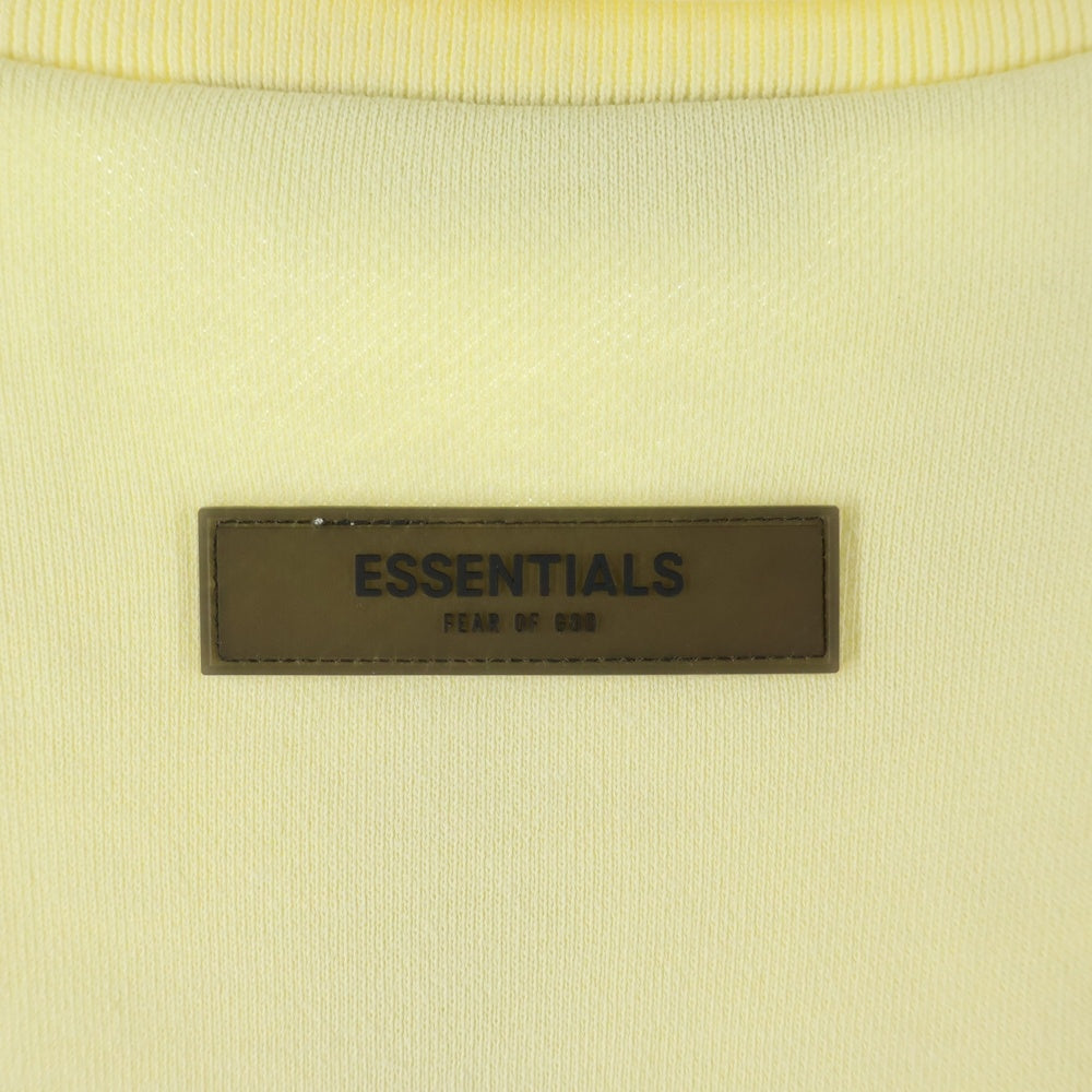 FEAR OF GOD ESSENTIALS(フィアオブゴッド エッセンシャルズ) LOGO PRINTED SWEAT POLO SHIRT ロゴプリンテッド長袖スウェットポロシャツ イエロー