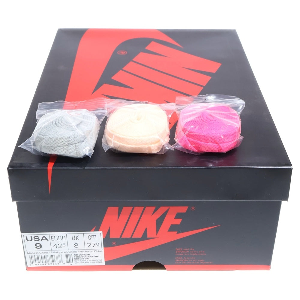 NIKE(ナイキ) AIR JORDAN 1 HIGH OG DEFIANT NYC TO PARIS エアジョーダン1 ハイカットスニーカー グレー/ホワイト US9/27cm CD6578-006