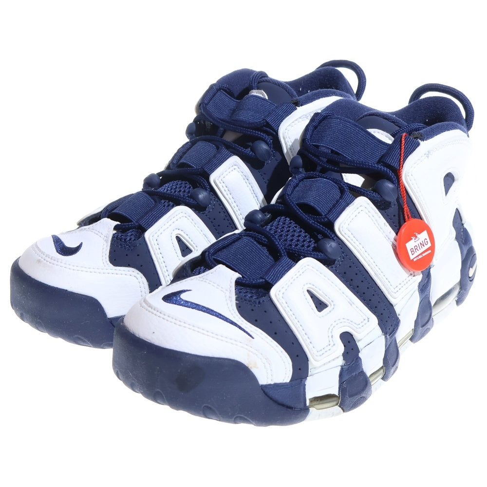 NIKE(ナイキ) AIR MORE UPTEMPO Oliympic エアモアアップテンポ オリンピック ハイカットスニーカー ホワイト/ネイビー US8.5/26.5cm 414962-104