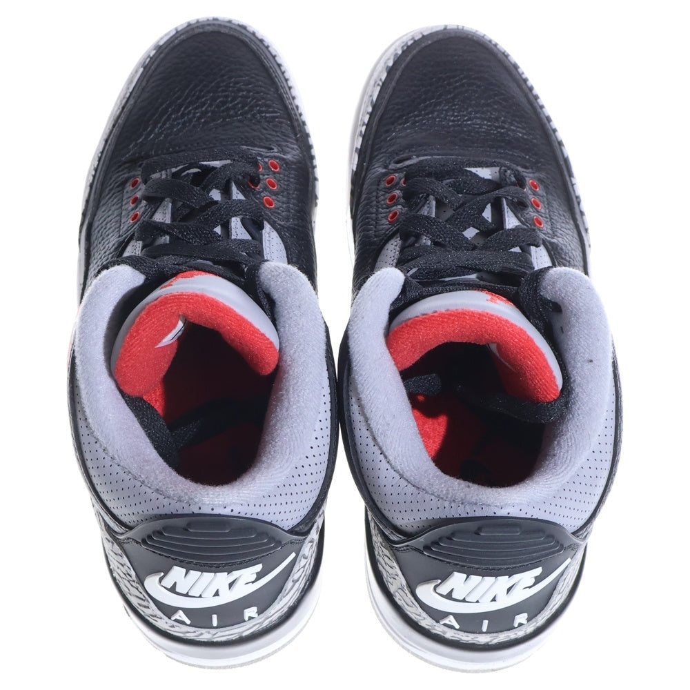 NIKE(ナイキ) AIR JORDAN 3 RETRO OG エアジョーダン3 ミドルカットスニーカー ブラック/グレー US9/27m 854262-001